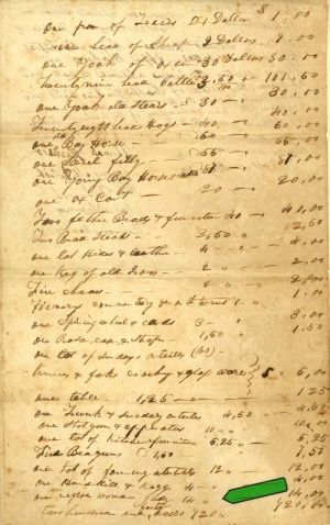 One Negro Women Judy $14.00 - 1832 dated Slavery Document